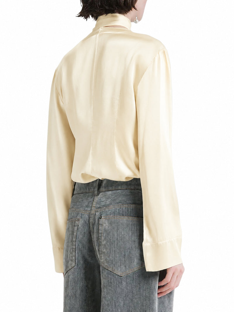 Forte Forte Women Silk Satin Shirt With Scarf FORTE FORTE