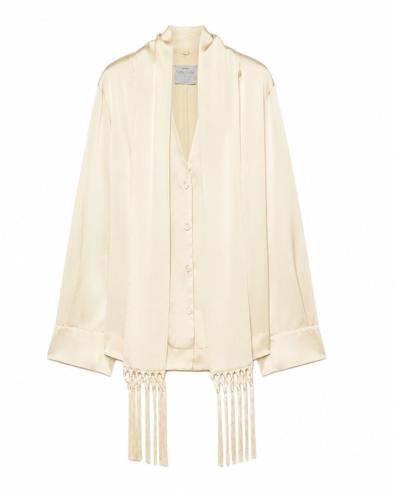 Forte Forte Women Silk Satin Shirt With Scarf FORTE FORTE