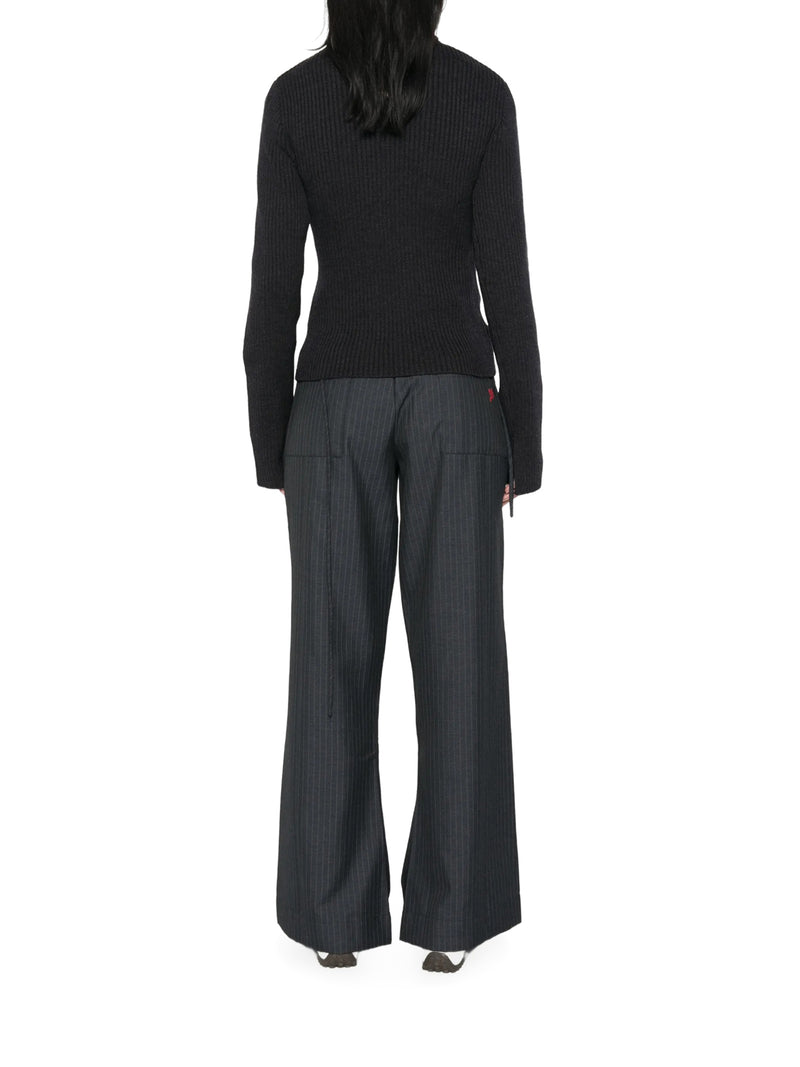 Ganni Women Ribbed Merino Wool Turtleneck GANNI