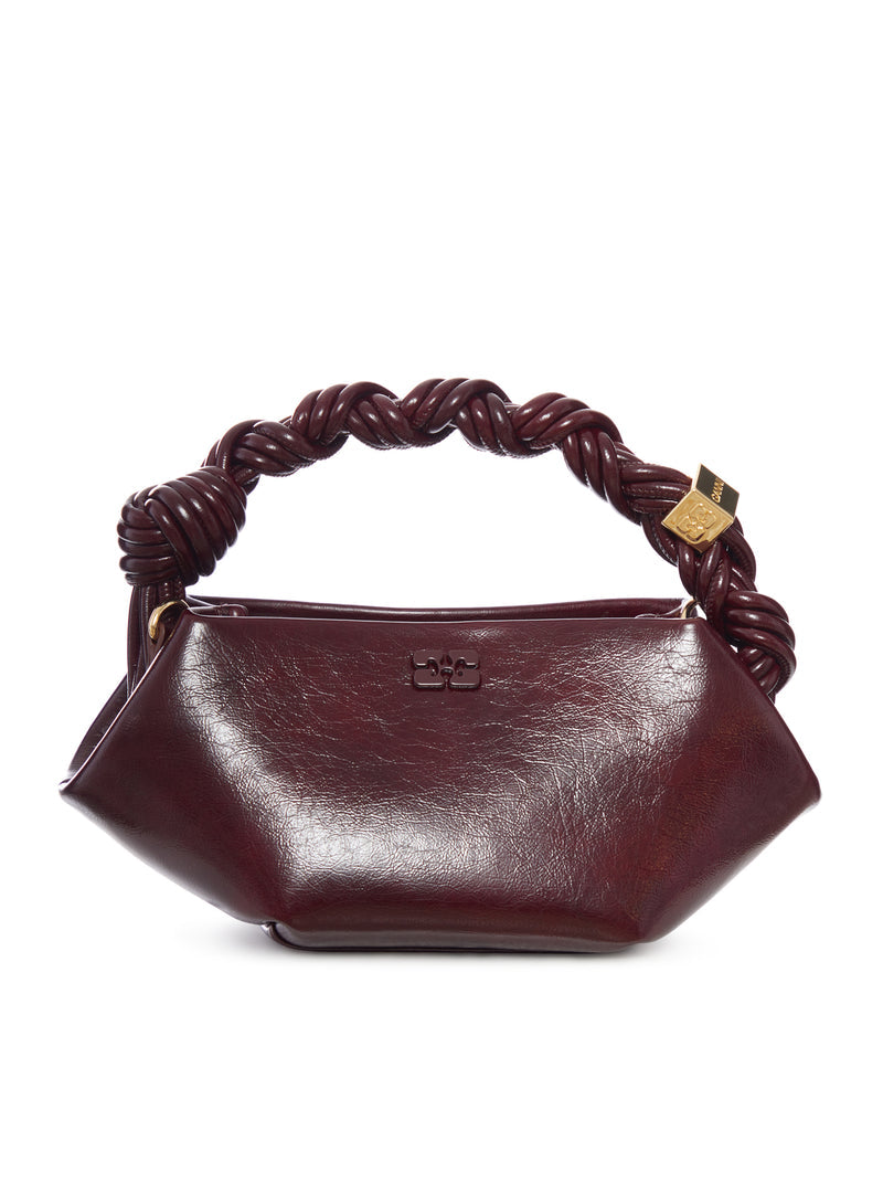 Ganni Women Crackled Leather Mini Bou Bag GANNI