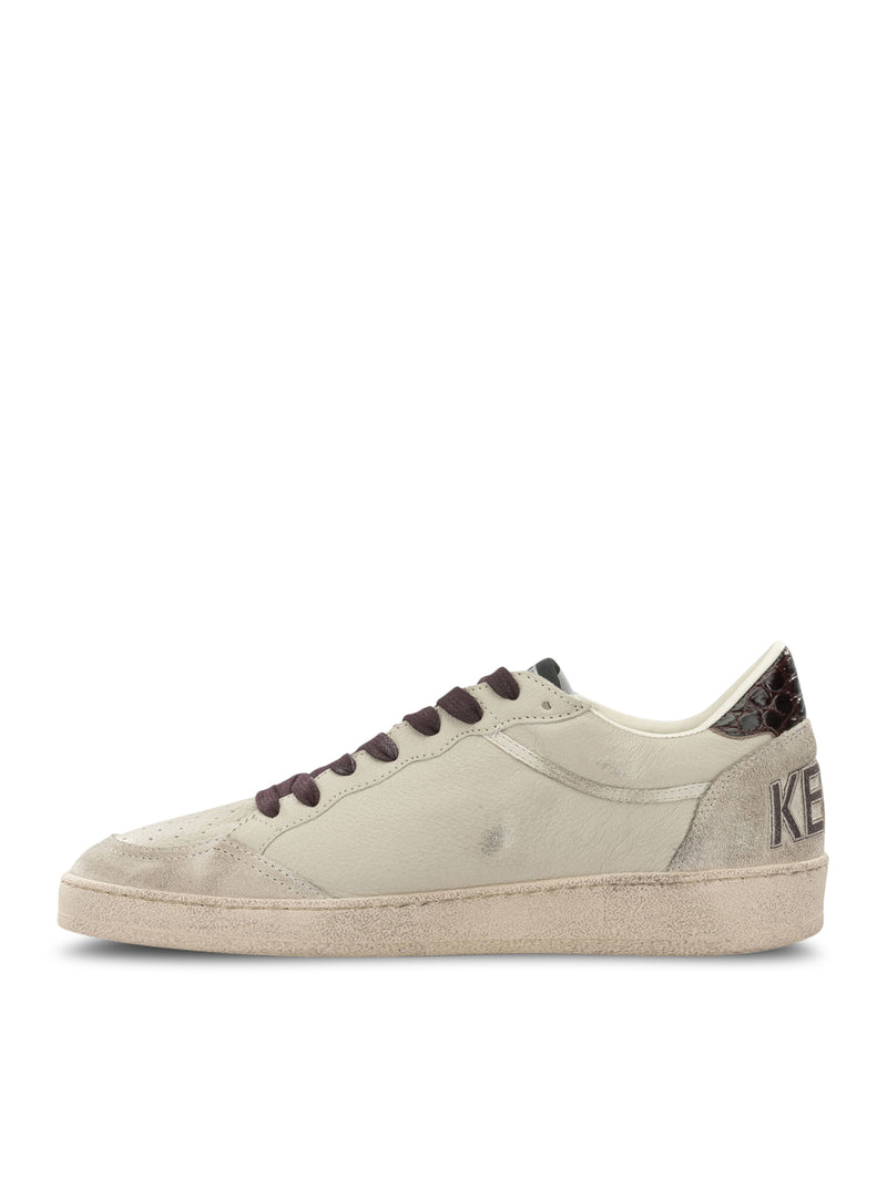 Golden Goose Deluxe Brand Men Ball-Star Sneakers In Leather With Crocodile Inserts GOLDEN GOOSE