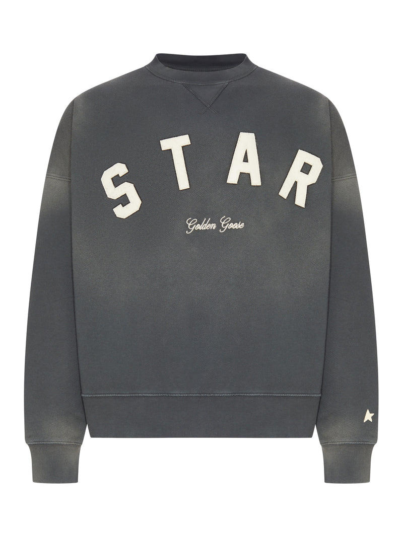 Golden Goose Deluxe Brand Men Crew-Neck Sweatshirt With Front Logo GOLDEN GOOSE