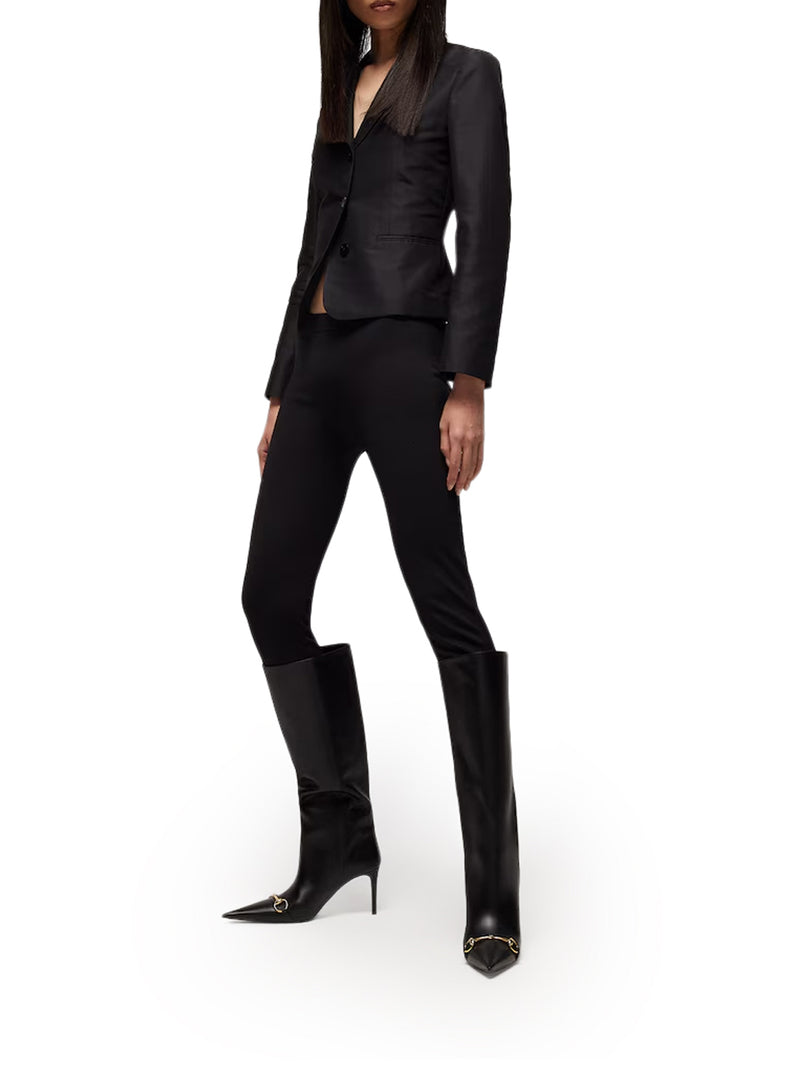 Gucci Women Leather Slip-On Boots With Horsebit GUCCI