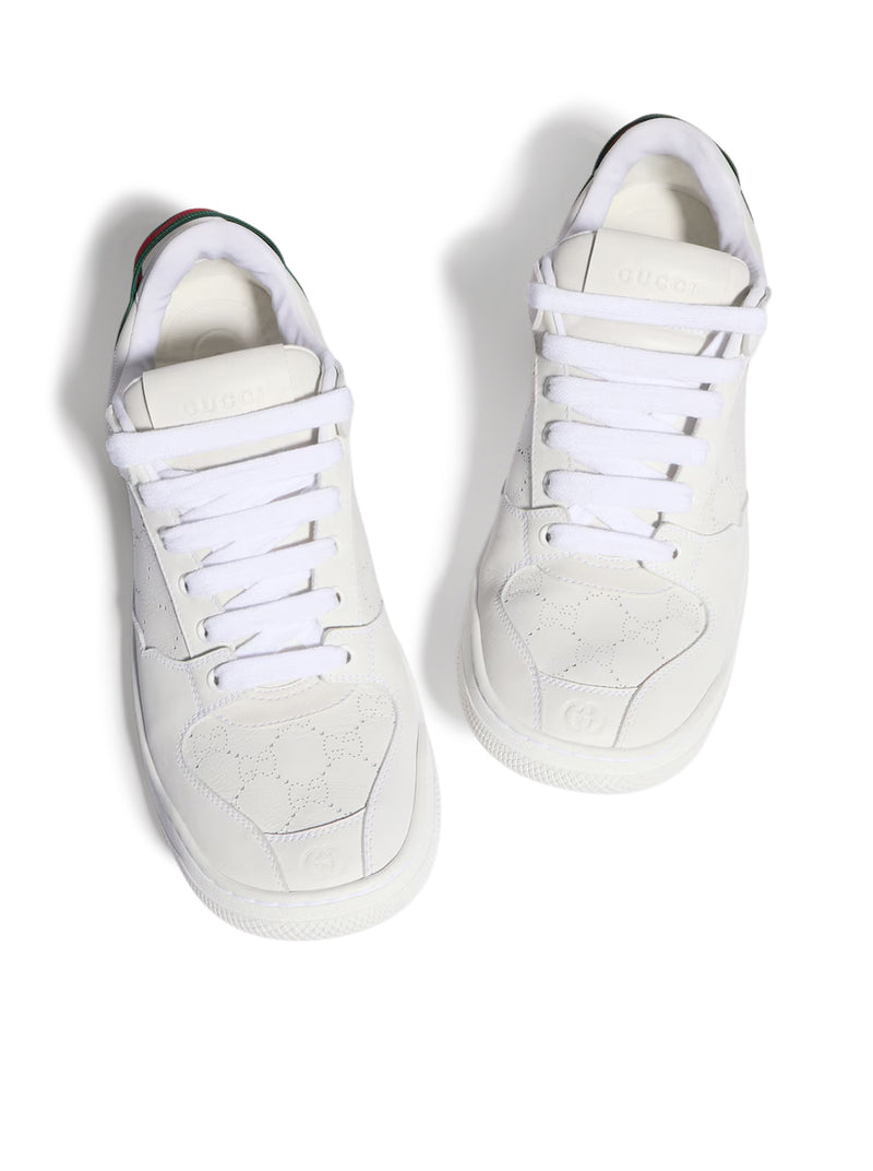 Gucci Men White Screener Sneakers GUCCI