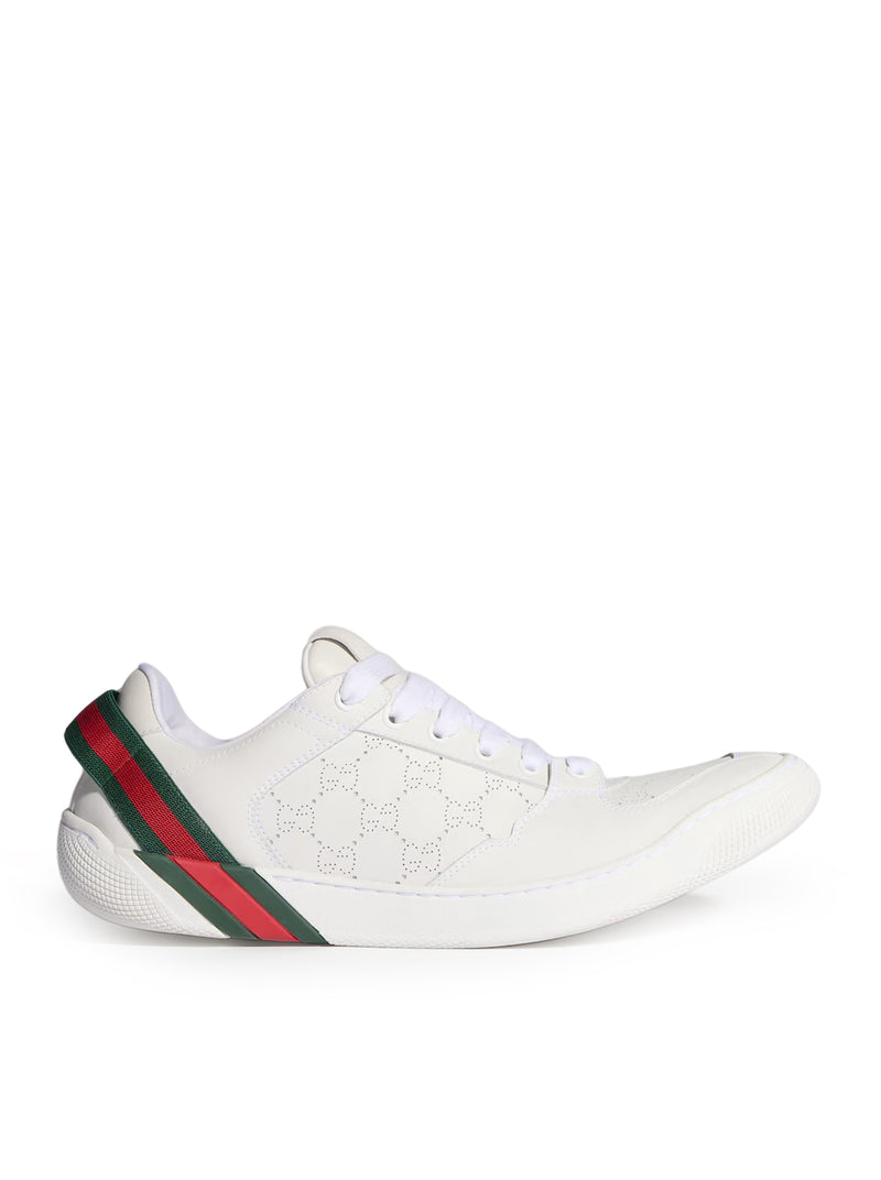 Gucci Men White Screener Sneakers GUCCI