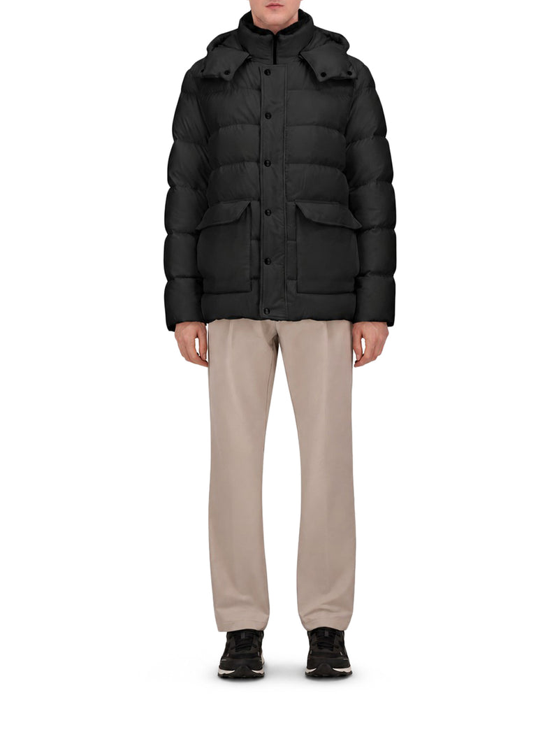 Herno Men Super-Matte Technical Fabric And Monogram Parka HERNO