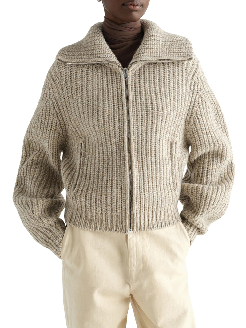 Lemaire Women Alpaca Zip-Up Cardigan LEMAIRE