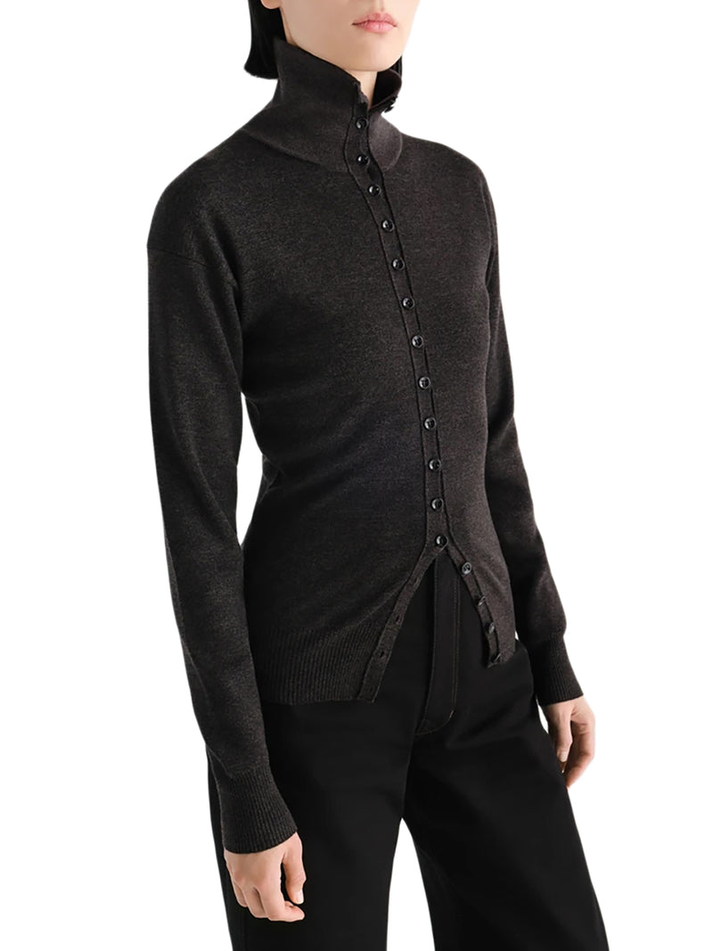 Lemaire Women Fine Wool Button-Front Cardigan LEMAIRE