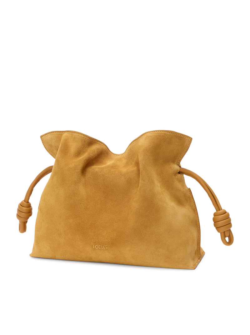 Loewe Women Medium Flamenco Clutch In Suede LOEWE