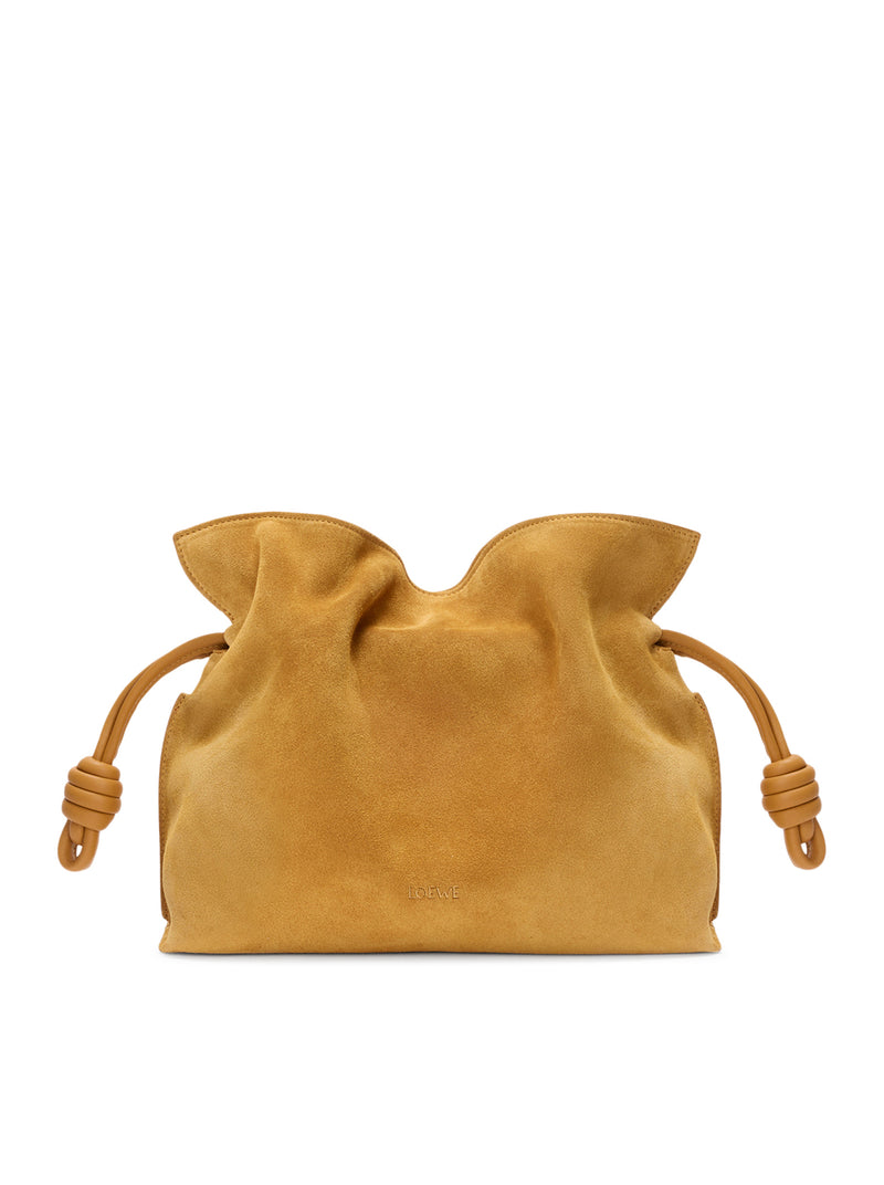 Loewe Women Medium Flamenco Clutch In Suede LOEWE