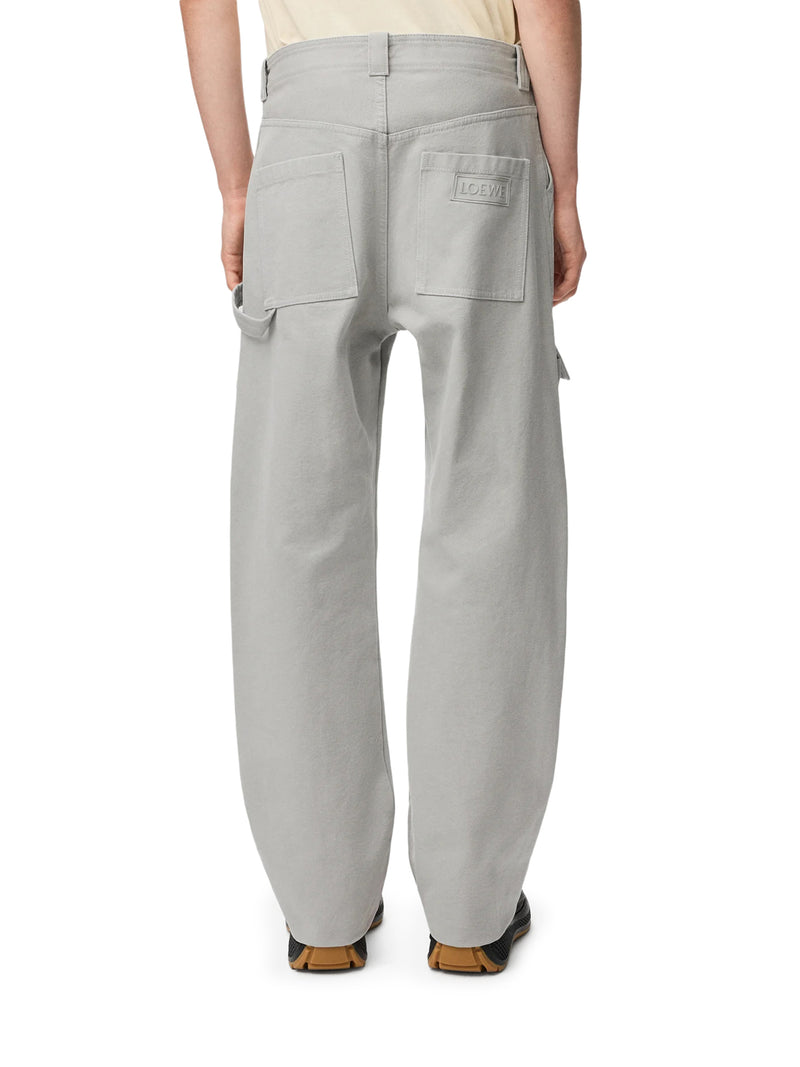 Loewe Men Cotton Canvas Cargo Trousers With Thread Detailing LOEWE