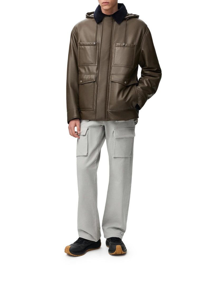 Loewe Men Cotton Canvas Cargo Trousers With Thread Detailing LOEWE