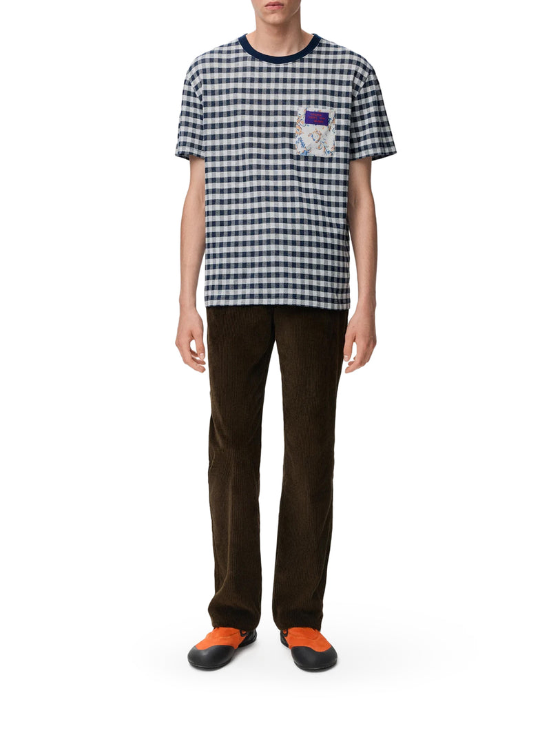 Loewe Men Checked Jacquard Cotton Jersey T-Shirt LOEWE