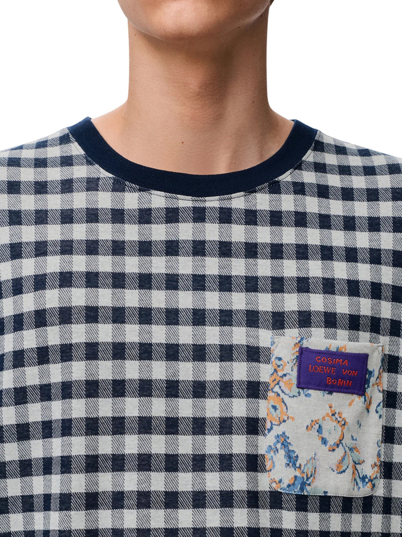 Loewe Men Checked Jacquard Cotton Jersey T-Shirt LOEWE