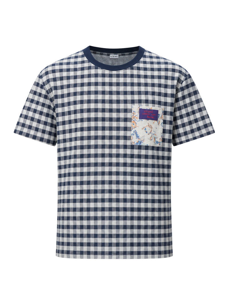 Loewe Men Checked Jacquard Cotton Jersey T-Shirt LOEWE