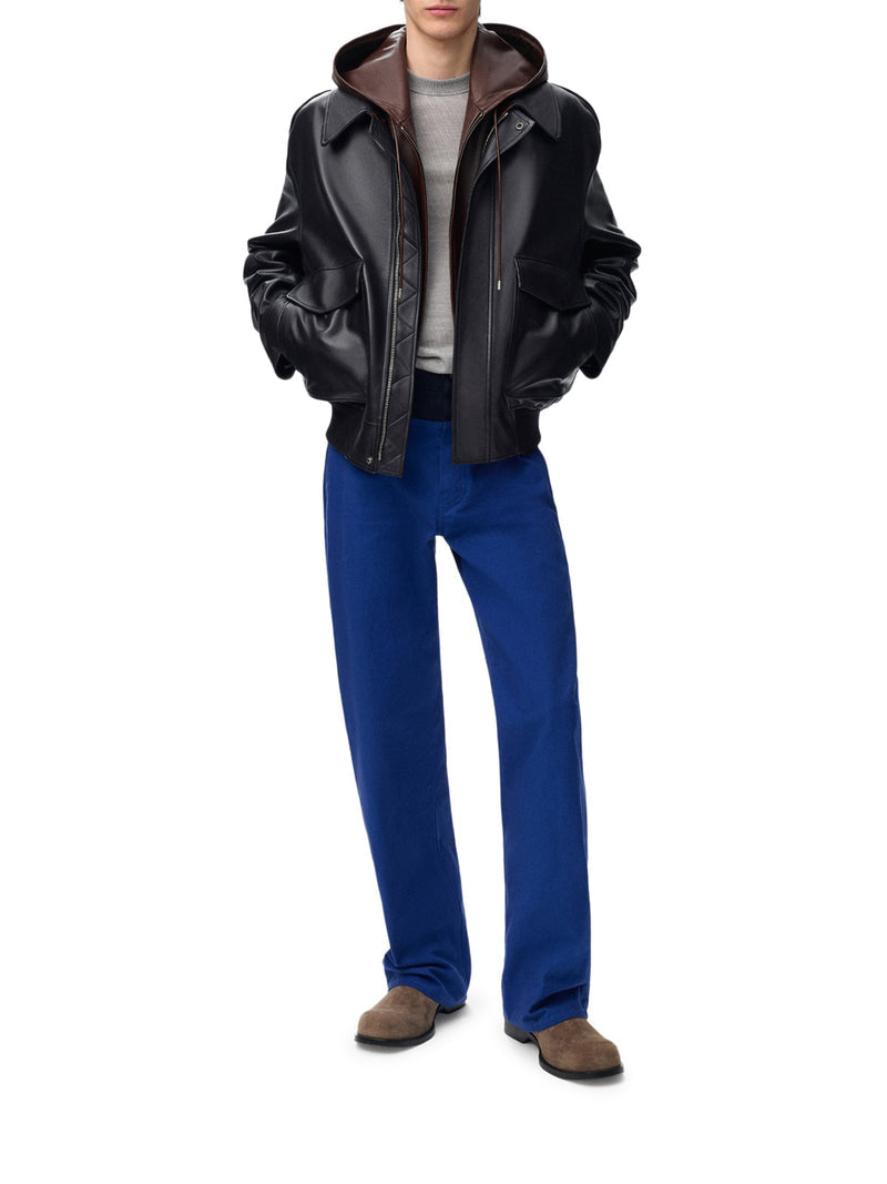 Loewe Men Lambskin Nappa Jacket With A Contrasting Hood LOEWE