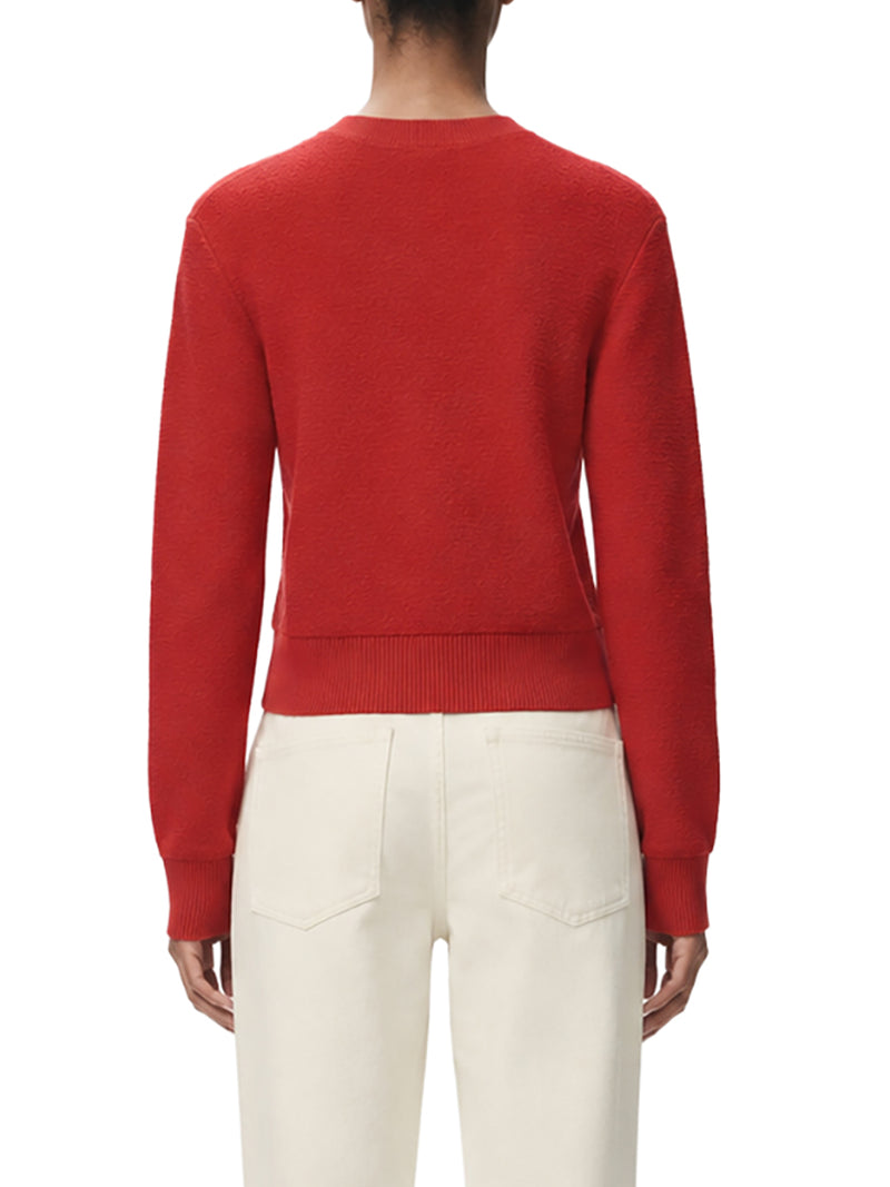 Loewe Women Wool Sweater With Hand-Embroidered Loewe Detail Applied To The Hem LOEWE