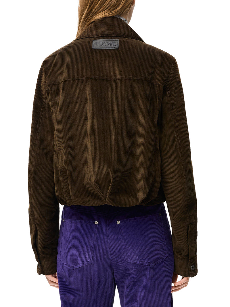 Loewe Women Cotton Corduroy Jacket With A Balloon Silhouette And Curved Sleeves LOEWE