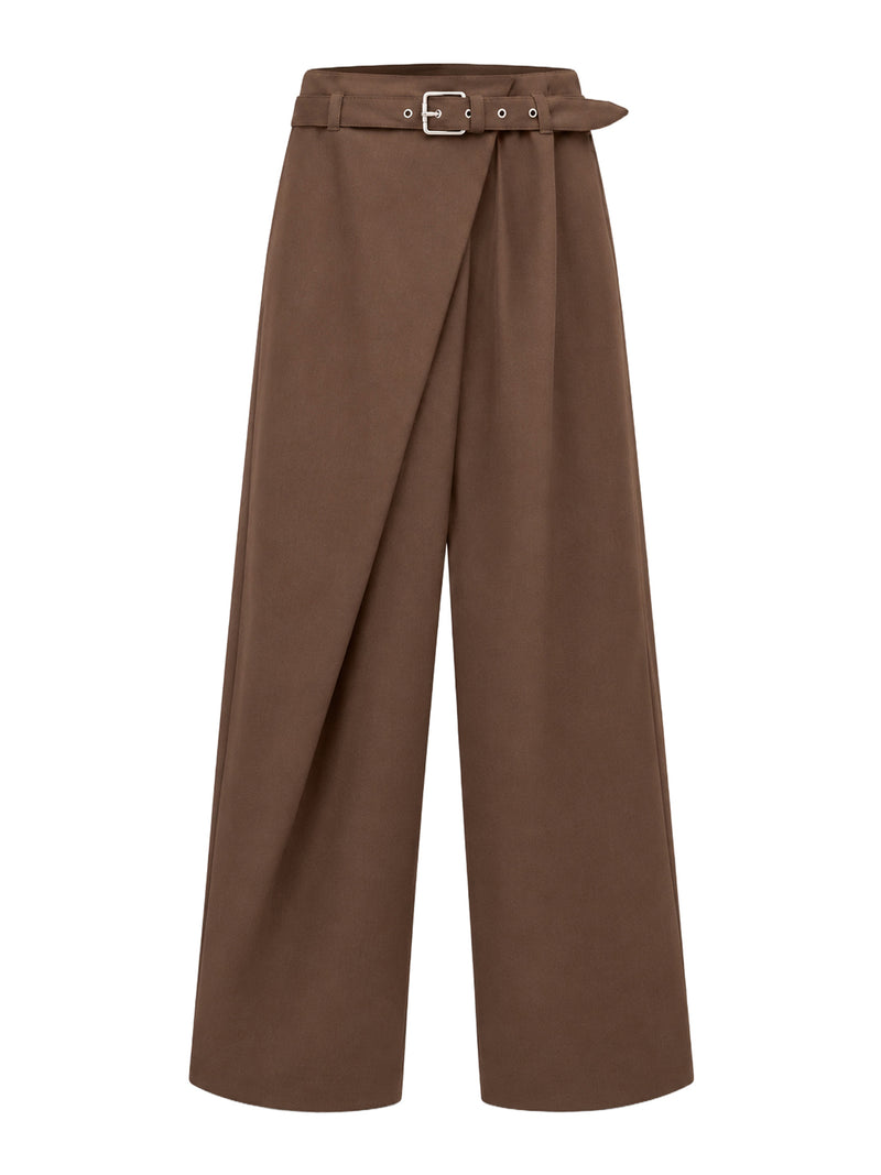 Loewe Women Cotton Trousers With Asymmetric Draping LOEWE