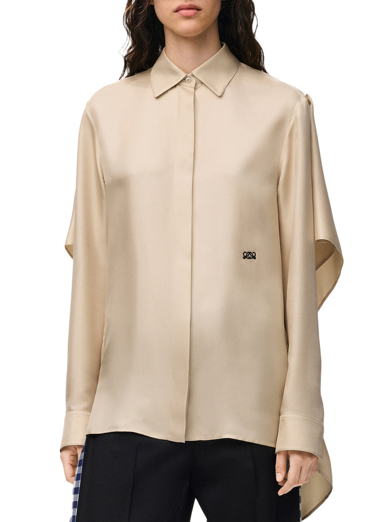 Loewe Women Silk Twill Shirt With Soft Panel LOEWE