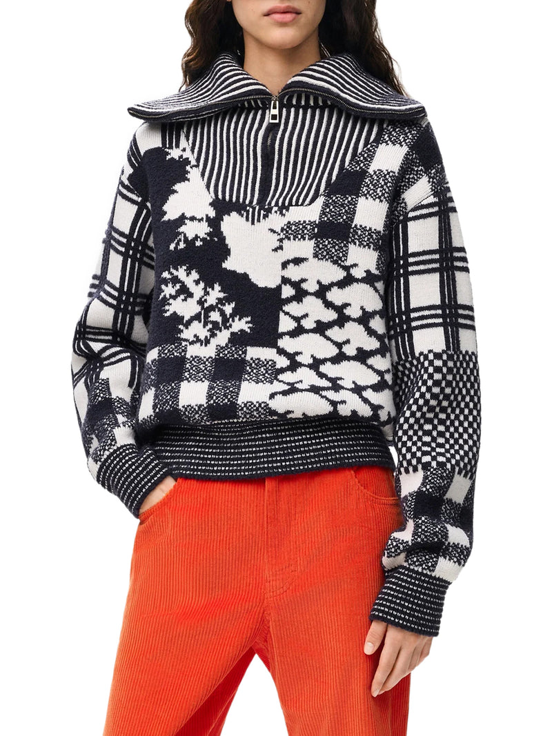 Loewe Women Mid-Weight Double-Faced Wool Jacquard Sweater LOEWE