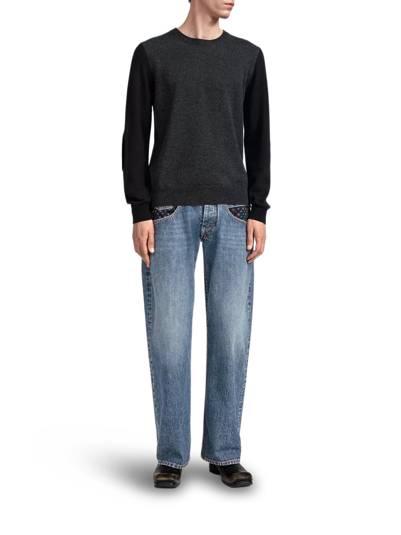 Maison Margiela Men Color-Block Crew-Neck Sweater MAISON MARGIELA
