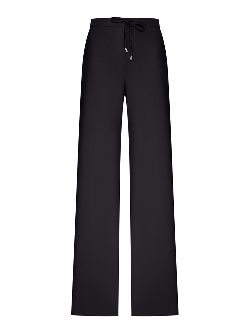 Maxmara Studio Women Wool Drawstring Trousers Maxmara Studio