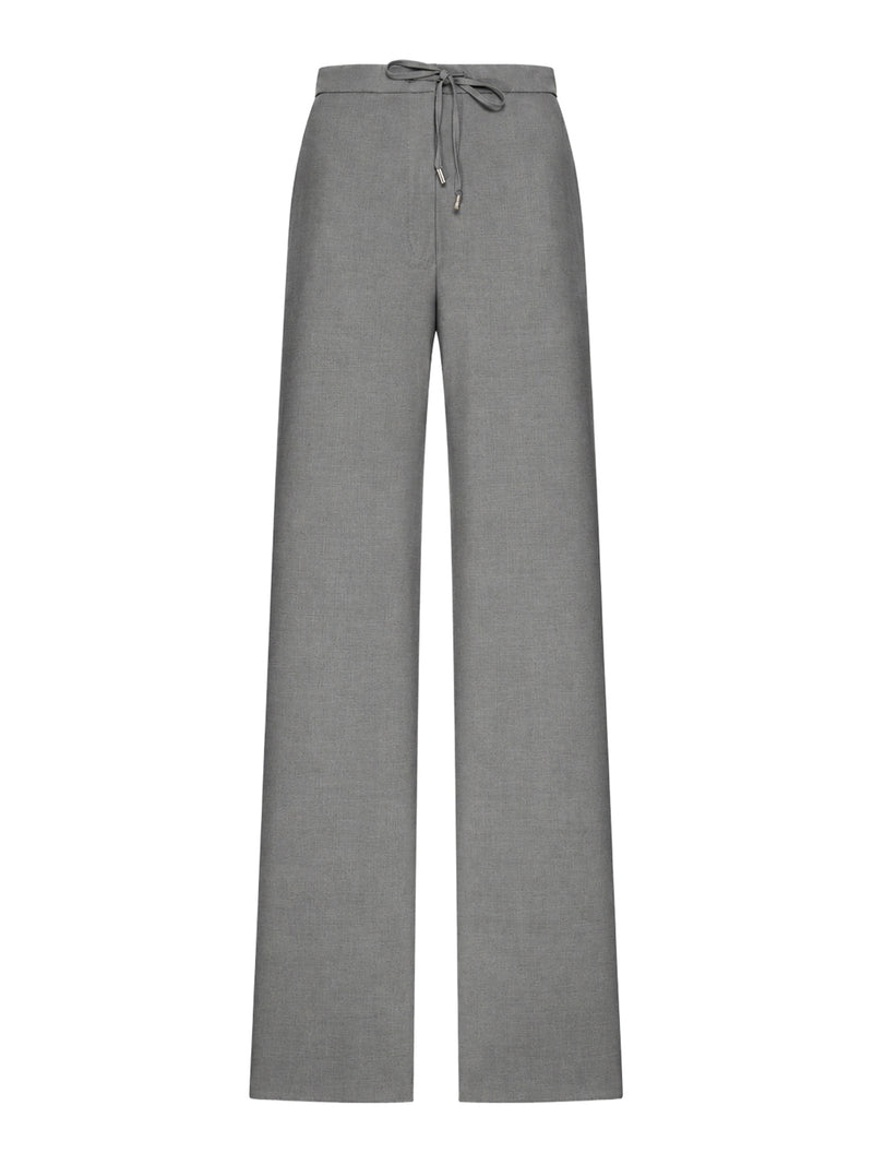 Maxmara Studio Women Wool Drawstring Trousers Maxmara Studio