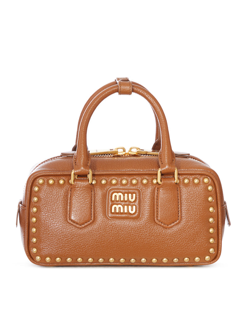 Miu Miu Women Arcadie Bag With Gold Studs MIU MIU