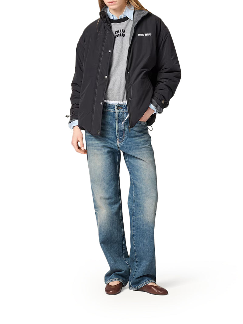 Miu Miu Women Wool Jacket With Logo On The Front MIU MIU