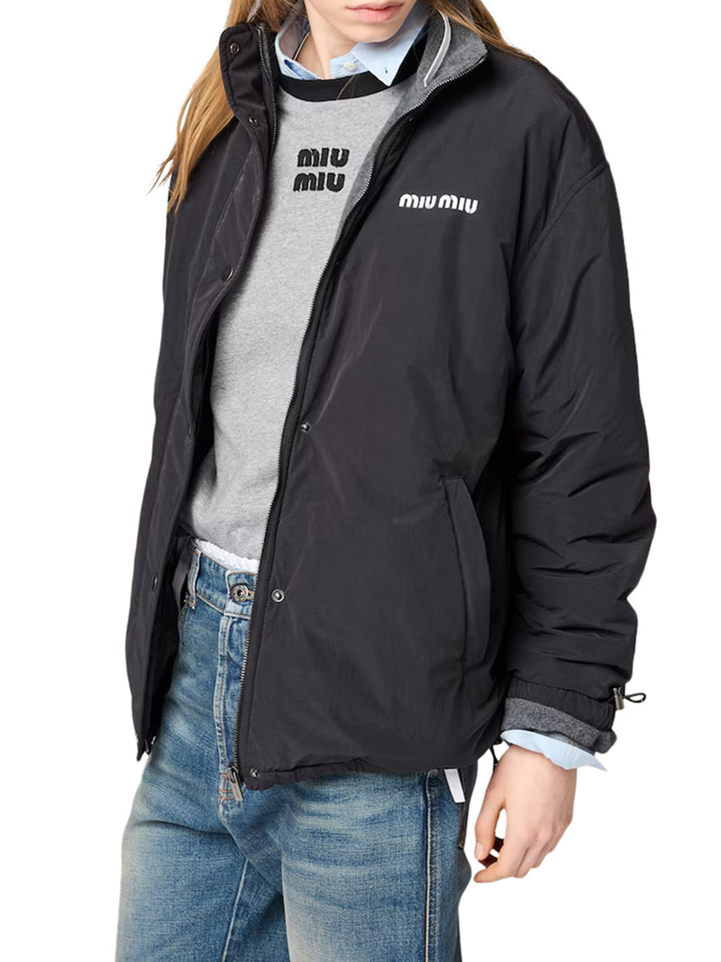 Miu Miu Women Wool Jacket With Logo On The Front MIU MIU
