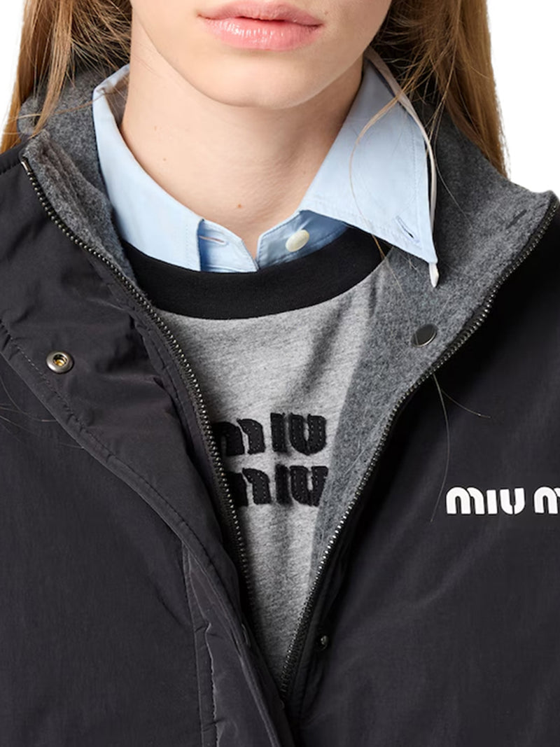 Miu Miu Women Wool Jacket With Logo On The Front MIU MIU