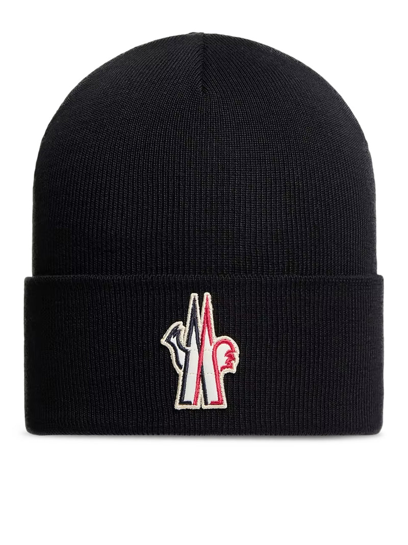 Moncler Grenoble Men Logo-Embroidered Wool Beanie MONCLER GRENOBLE