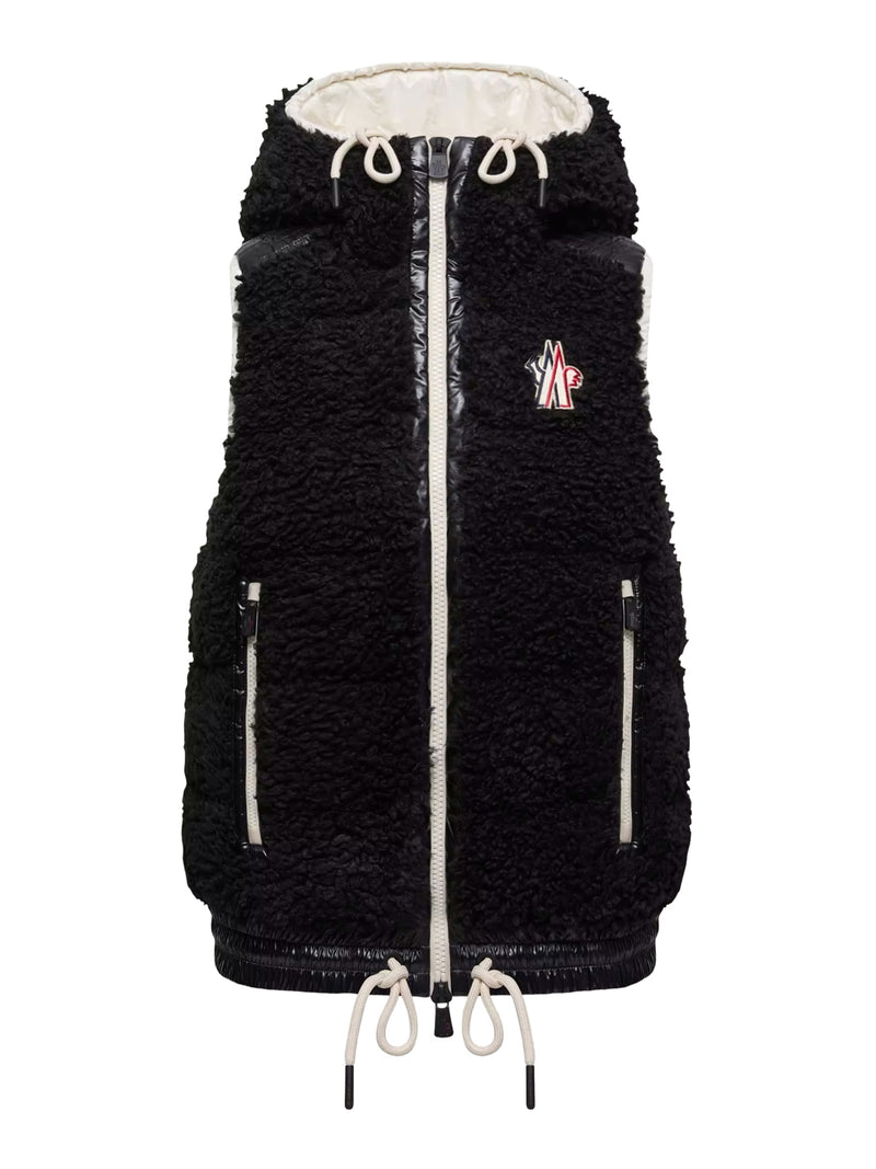 Moncler Grenoble Women Insulated Teddy-Style Vest With Hood MONCLER GRENOBLE