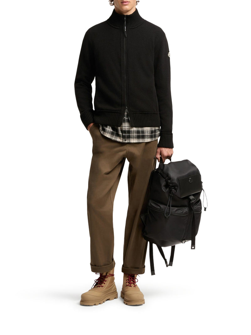 Moncler Men Zip-Up Cardigan In Wool And Cashmere MONCLER