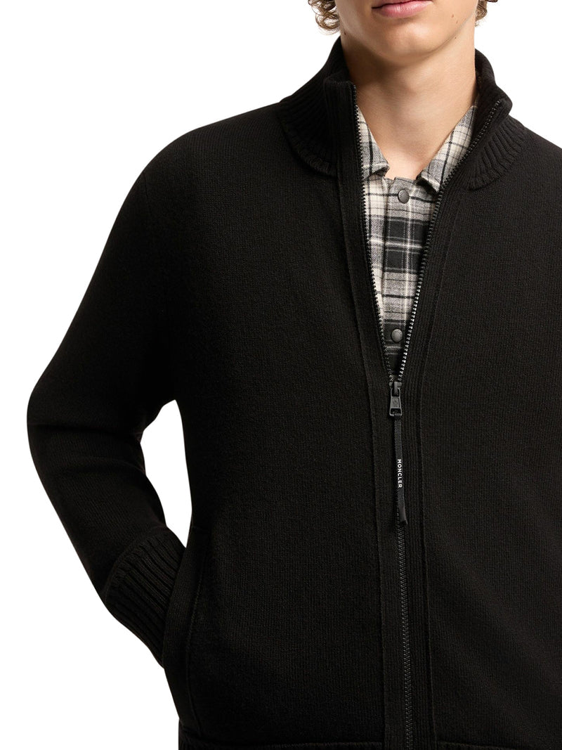 Moncler Men Zip-Up Cardigan In Wool And Cashmere MONCLER