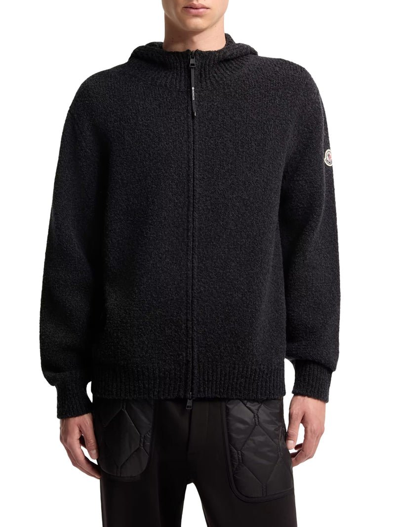 Moncler Men Bouclé Wool-Blend Zip-Up Hoodie MONCLER