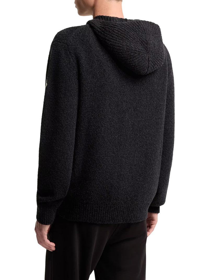 Moncler Men Bouclé Wool-Blend Zip-Up Hoodie MONCLER