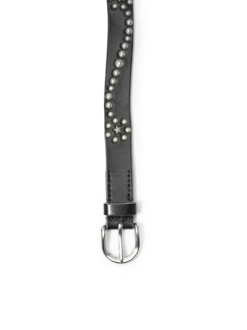 Our Legacy Men Star Fall Belt In Black Leather OUR LEGACY