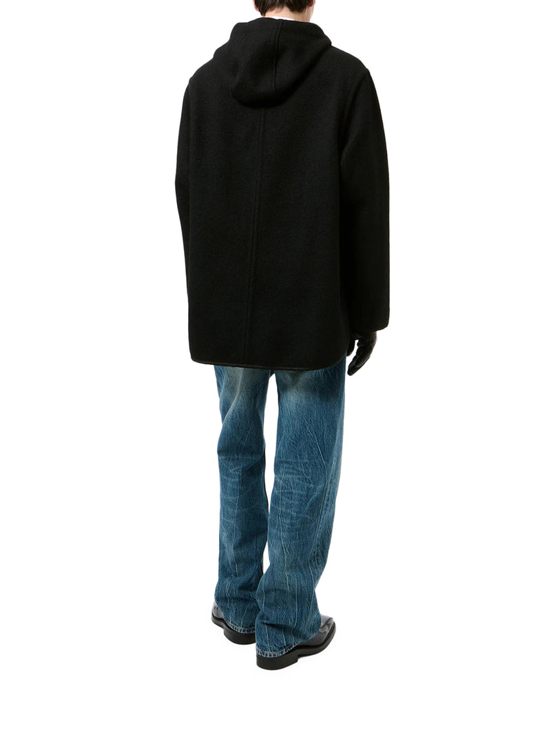 Our Legacy Men Black Printed Wool Liner Jacket OUR LEGACY