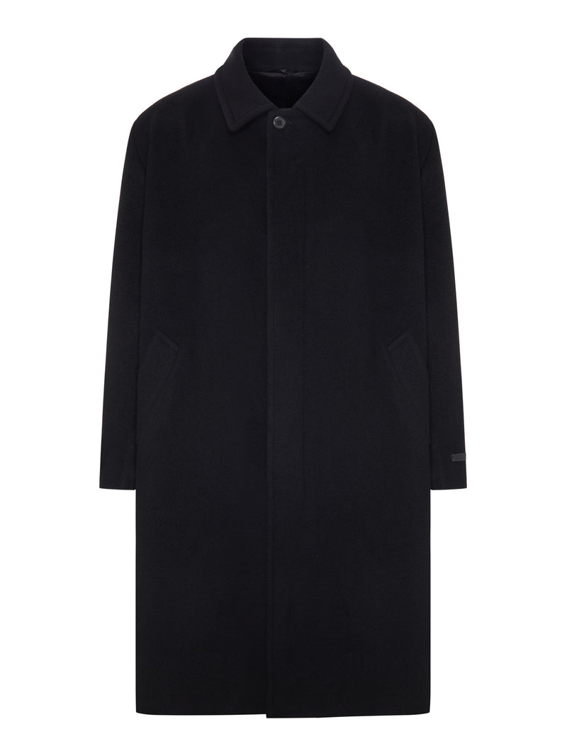 Prada Men Long Wool And Cashmere Blend Coat PRADA