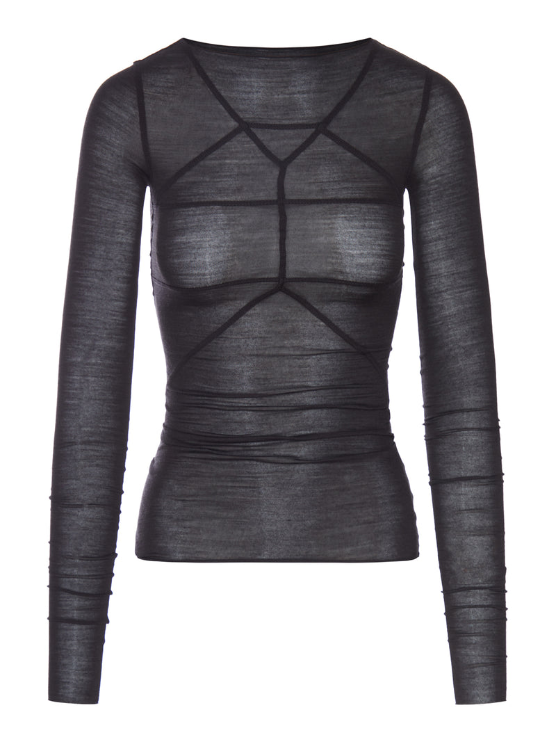 Rick Owens Women Temple T-Shirt In Wool And Silk Blend RICK OWENS