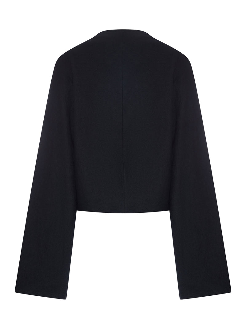 Rick Owens Women Draped Wool-Cotton Blend Crop Top RICK OWENS