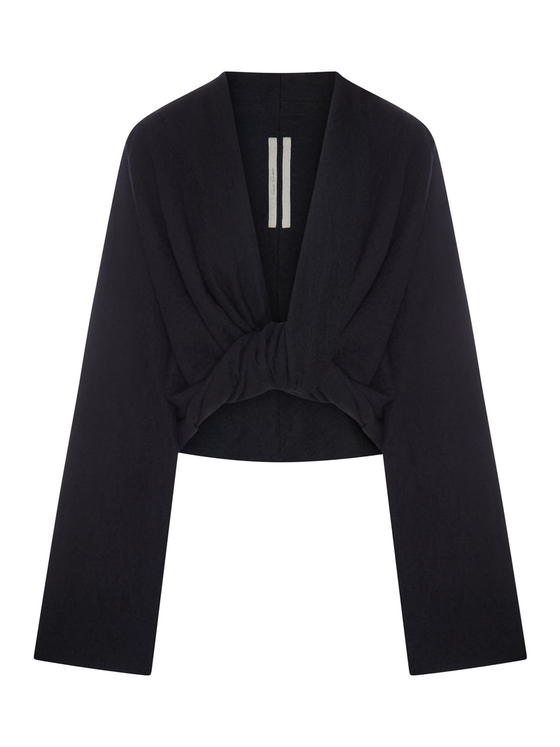 Rick Owens Women Draped Wool-Cotton Blend Crop Top RICK OWENS