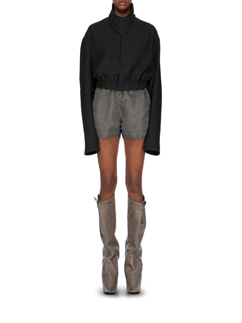 Rick Owens Women Cropped Collared Mac Jacket In A Cotton-Wool Blend RICK OWENS