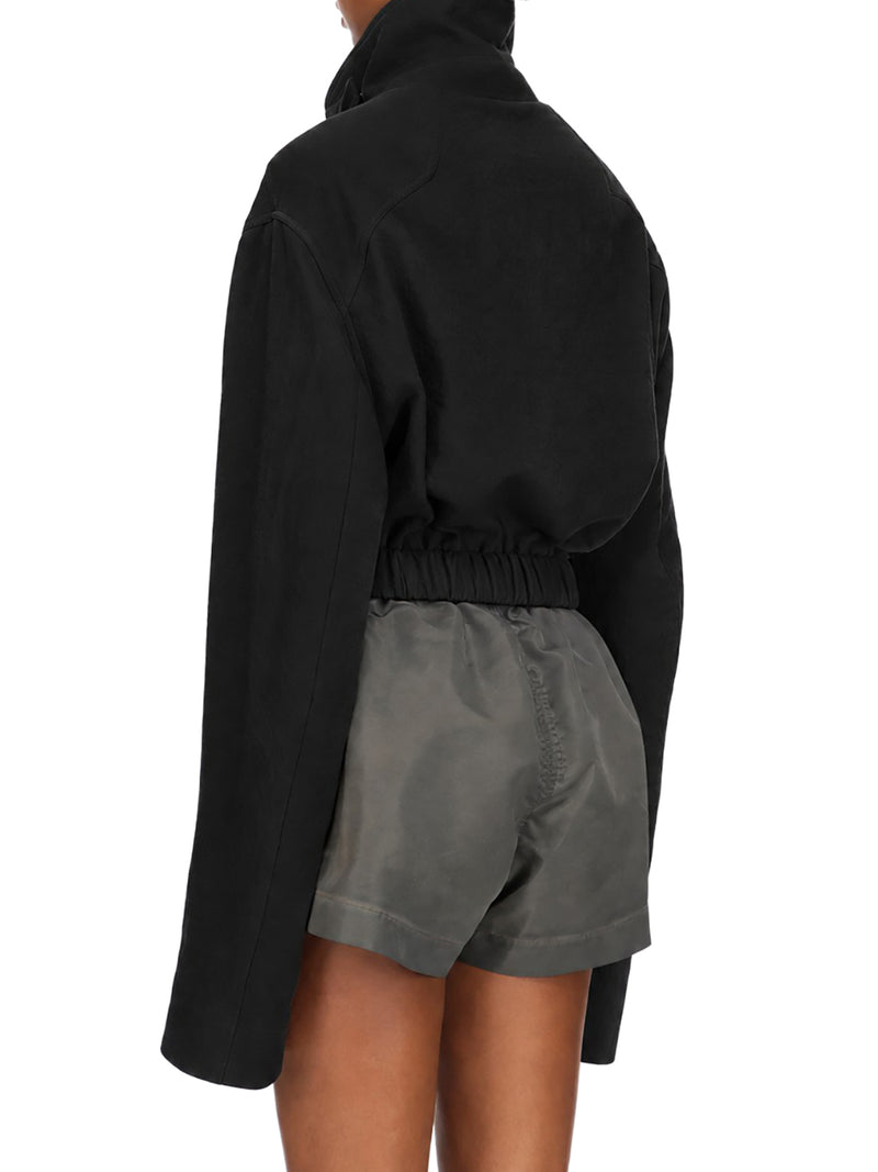 Rick Owens Women Cropped Collared Mac Jacket In A Cotton-Wool Blend RICK OWENS
