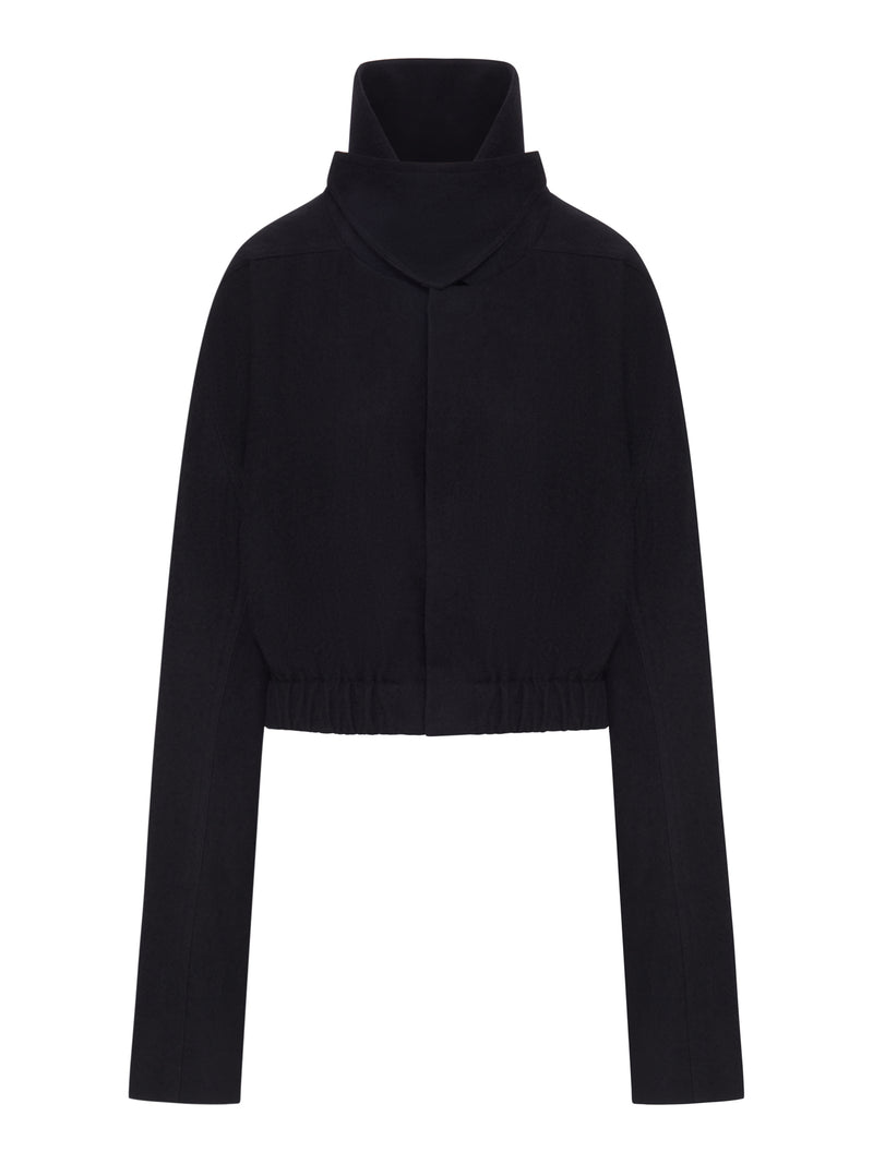 Rick Owens Women Cropped Collared Mac Jacket In A Cotton-Wool Blend RICK OWENS