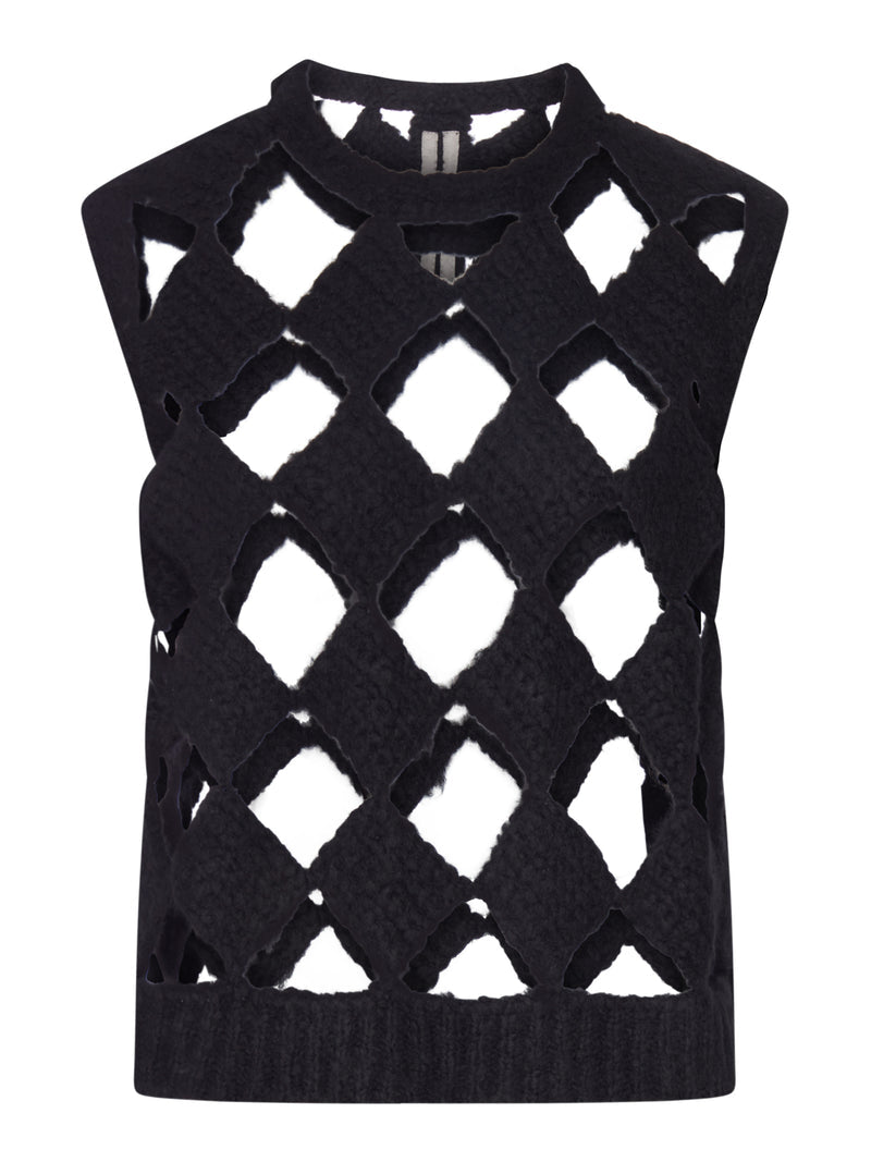 Rick Owens Women Openwork Cashmere-Silk Blend Sarutanya Top RICK OWENS