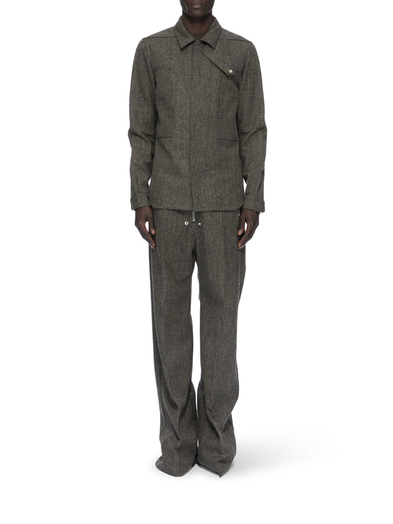 Rick Owens Men High-Neck Overshirt With A Soft Enveloping Feel RICK OWENS