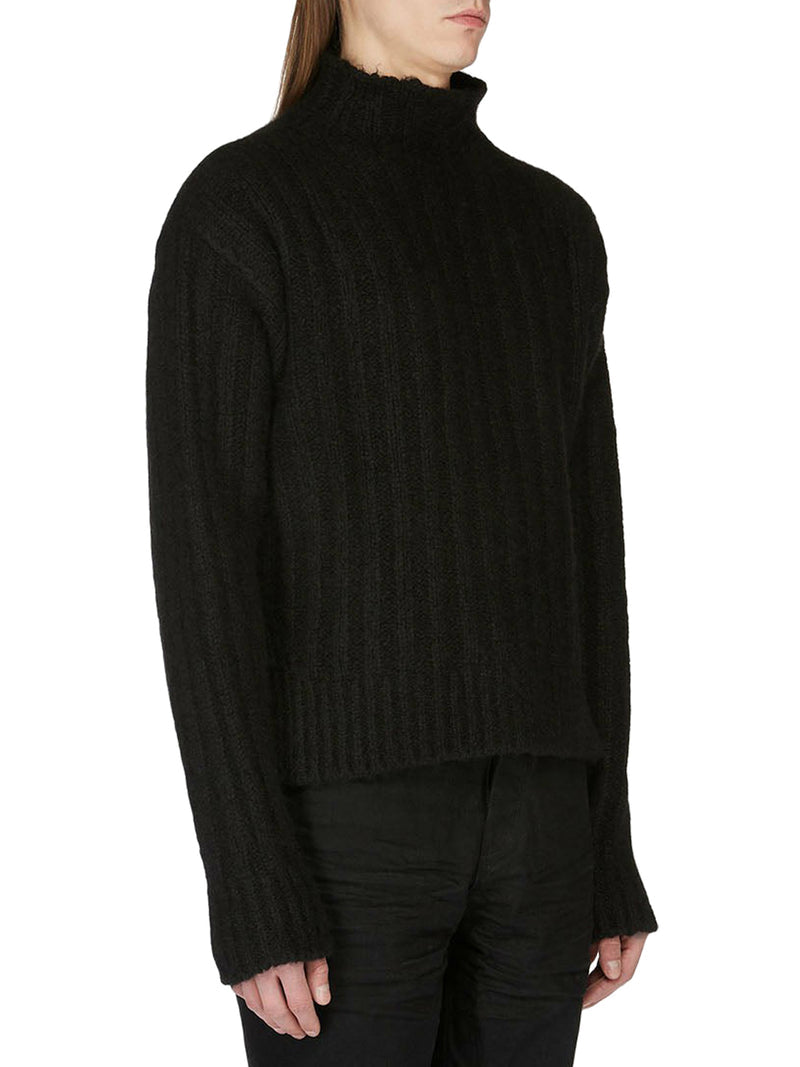 Rick Owens Men Knitted High-Neck Sweater RICK OWENS